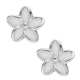 Christina Collect 925 sterling sølv Enamel Flowers små blomster med hvid emalje, model 671-S02
